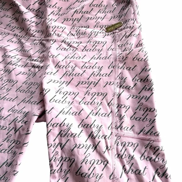 Baby Phat NWT Pink Logo Print Chain Bralette & Biker Shorts Size Small Medium - Picture 6 of 16